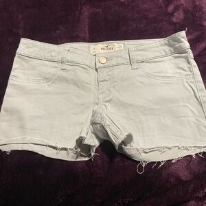 Hollister Women's Light Gray Jean Shorts